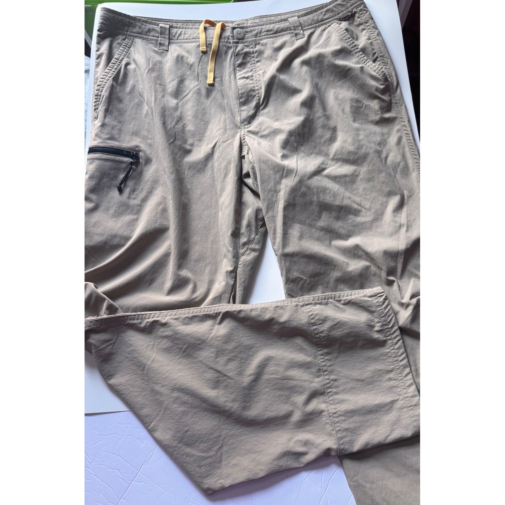 REI Co-op Sahara Path Mens 38W 32L Khaki Tan Hiking Travel Pants Stretch Nylon